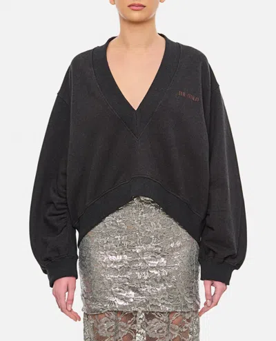 ATTICO BLACK FADE OVERSIZED SWEATSHIRT