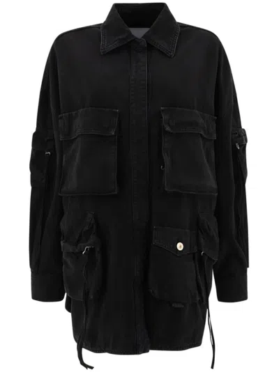 ATTICO BLACK FERN SHORT COAT