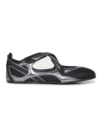 ATTICO BLACK "FLOOR 01" BALLET FLATS<BR/>