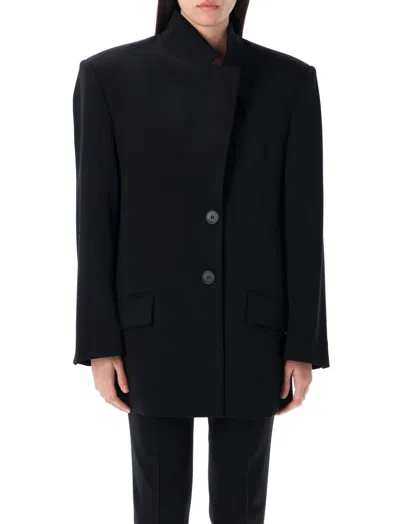 Attico Black Gabardine Blazer