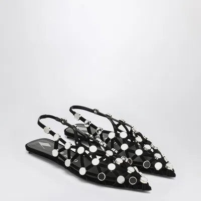 Attico Black Grid Ballerina