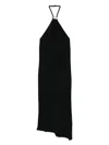 Attico Black Halterneck Low-back Midi Dress