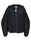 Attico Hooded Bomber Jacket Casual Jackets And Parka In Black