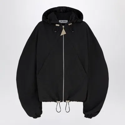 ATTICO BLACK HOODED BOMBER JACKET