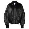 Attico Bomber Jacket With Ribbed Collar And Zip Pockets