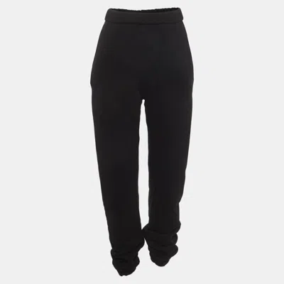 Pre-owned Attico Black Jersey High Waist Sweatpants Xs