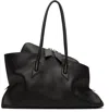 Attico Black 'la Passeggiata' Medium Top Handle Bag In Black