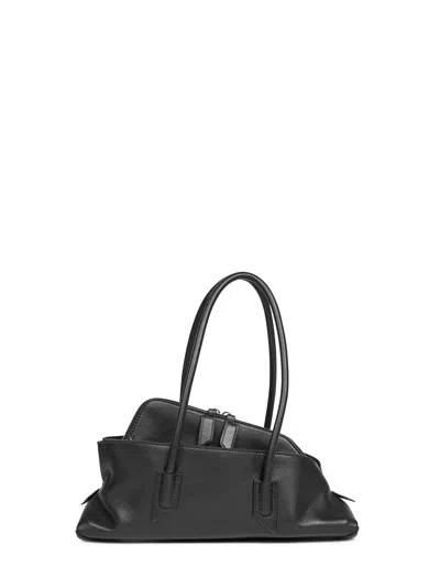 Attico Black "la Passeggiata Small" Top Handle Bag