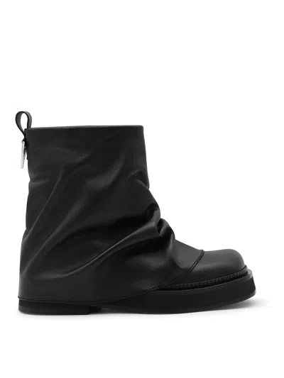 ATTICO BLACK LEATHER BOOTS