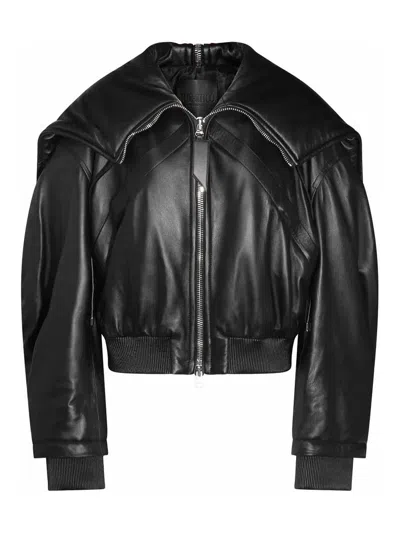 ATTICO BLACK LEATHER JACKET