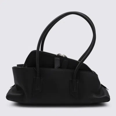 Attico Black Leather La Passeggiata Small Shoulder Bag