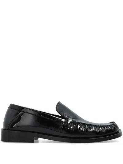Attico Black Leather Loafers