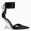 Attico Black Leather Morgan Pumps In Black