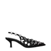 Attico Black Leather Stiletto Heel Sandals In Black
