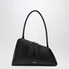 Attico Double Zipper Shoulder Bag In Black