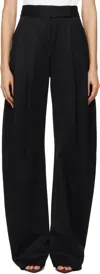 Attico Wide-leg Tailored Pants In 100 Black