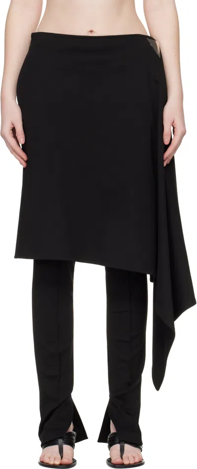 ATTICO BLACK LONG TROUSERS