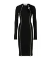 Attico Midi Dress With Double Zipper Detail In Black