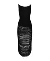 Attico Black Fringed Viscose Blend Knit Midi Dress In Black