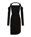 Attico Black Midi Dress In Black