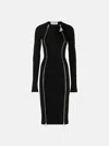 Attico Midi Dress With Double Zipper Detail In Black