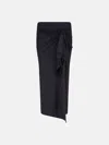 Attico Black Midi Skirt In Black