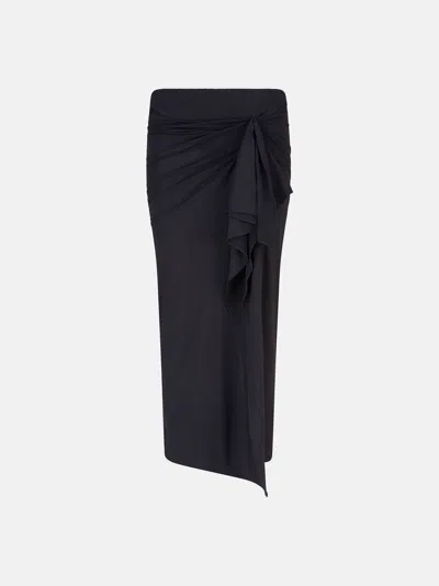 Attico Black Midi Skirt
