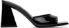 Attico Devon 85mm Patent-leather Mules In 100 Black