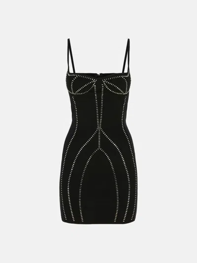 ATTICO BLACK MINI DRESS