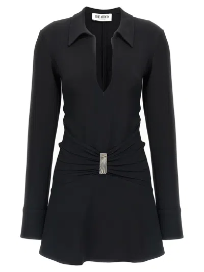 Attico Black Mini Polo Dress