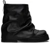 Attico 'mini Robin' Black Ankle Boots With Logo Plaque On The Rear And Pull-tab At The Heel In 100 Black