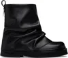 Attico 'mini Robin' Black Ankle Boots With Logo Plaque On The Rear And Pull-tab At The Heel In 100 Black