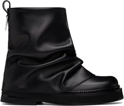 ATTICO BLACK MINI ROBIN COMBAT BOOTS