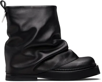 Attico Black Mini Robin Combat Boots