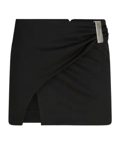 Attico Black Mini Skirt