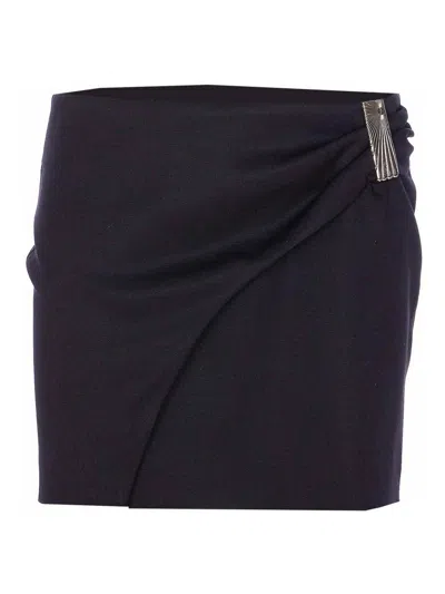 ATTICO BLACK MINI SKIRT