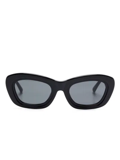 ATTICO BLACK OVAL SUNGLASSES