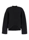 Attico Black Oversize Sweater In Wool And Cashmere Woman In Black