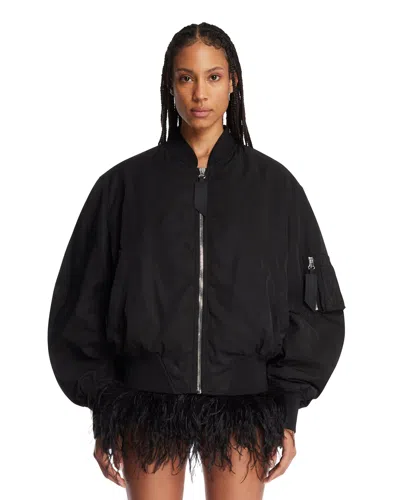 Attico Black Oversized Bomber