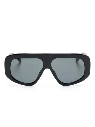 Attico Black Oversized Frame Sunglasses