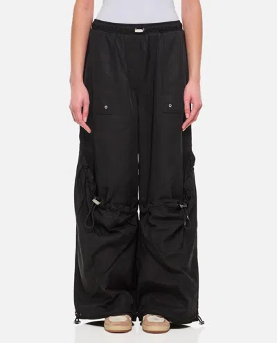 ATTICO BLACK OVERSIZED LONG PANTS