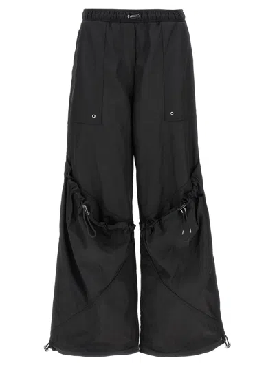 ATTICO BLACK OVERSIZED PANTS