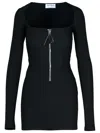 Attico Mini Logo Dress In Black