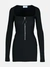 Attico Black Polyester Blend Dress In Black