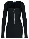 Attico Mini Logo Dress In Black