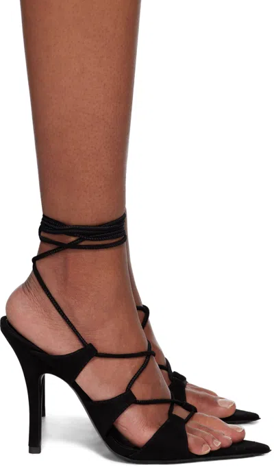 Attico Black Renèe Heeled Sandals