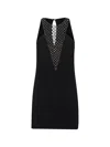 Attico Bead Embellished Mini Dress