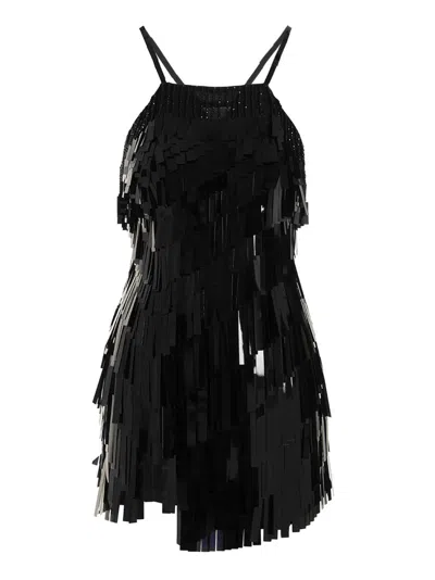 ATTICO BLACK SEQUIN DRESS