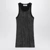 Attico Sleeveless Cotton Top Crystal Studs