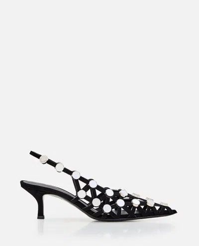 ATTICO BLACK SLINGBACK HEELS